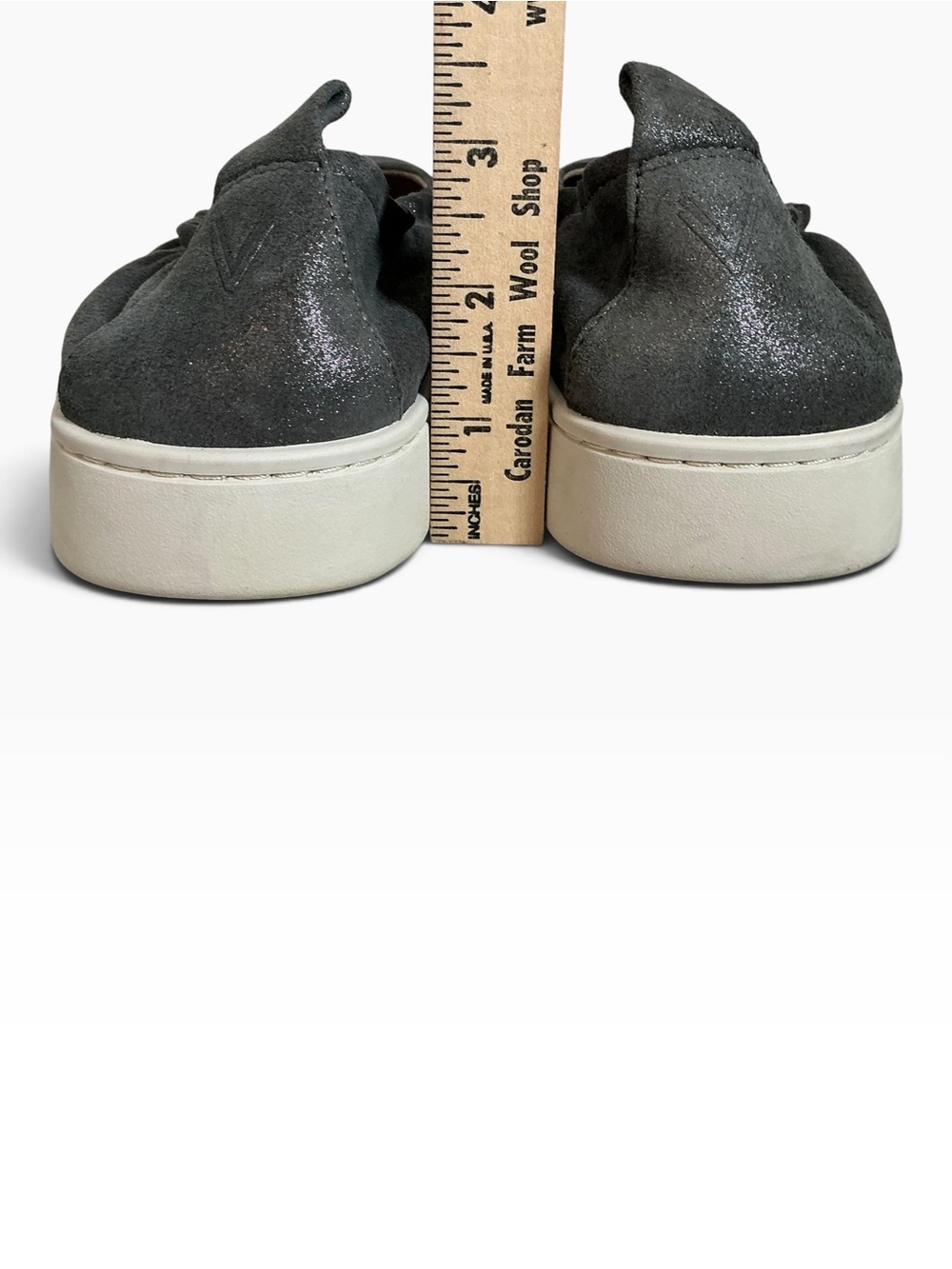 Vionic Uptown Ballet Slip-On Flats Women’s 6.5 Wide Charcoal Metallic Leather - Picture 8 of 11